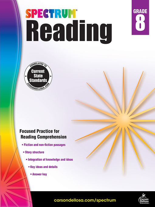 Title details for Spectrum Reading Workbook, Grade 8 by Spectrum - Available